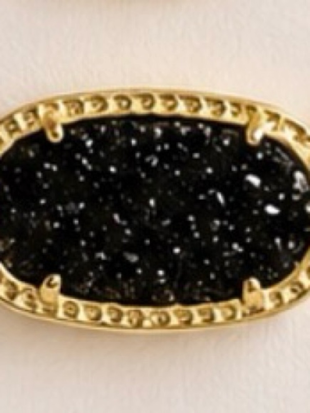 Kendra Scott Gold Layered Necklace with Black Druzy Pendant - Picture 3 of 3